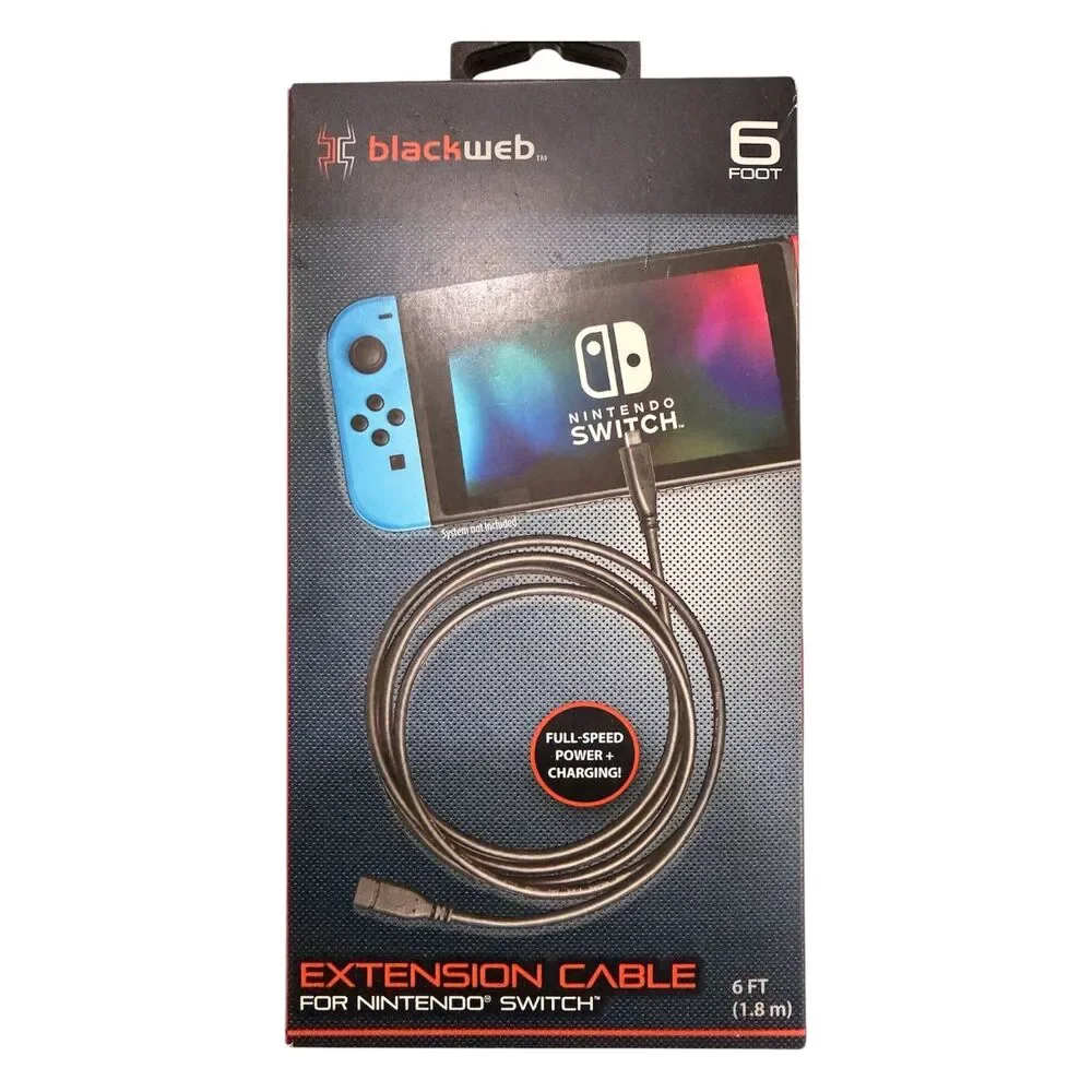 NEW Blackweb Extension Cable For Nintendo Switch